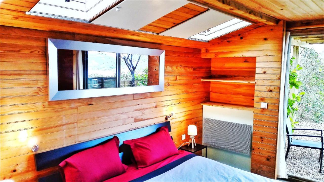 Studio 32m2 - dans propriété avec vue imprenable sur le Lac du Salagou Liausson Esterno foto